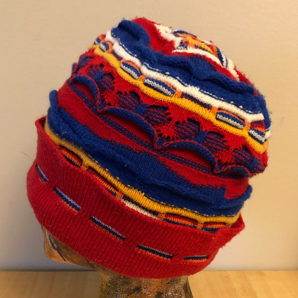 Colorful winter toboggan hat